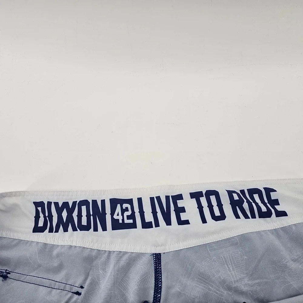 Dixxon Board Shorts Mens 42 Blue Engine Blueprint Live To Ride Swim Trunks NWOT